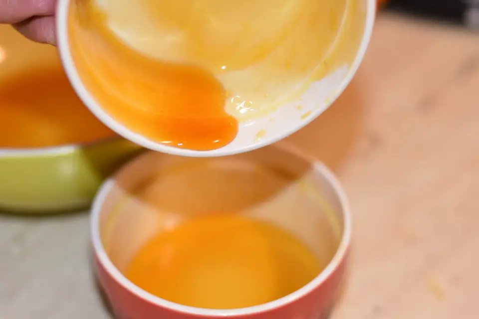 Crema de zahar ars cu suc de portocale – etapa 5