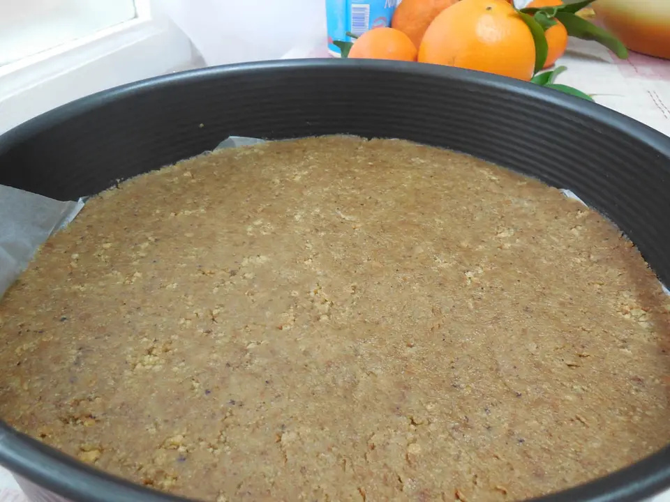 Cheese cake reteta cu crema de iaurt si jeleu de portocale – etapa 5