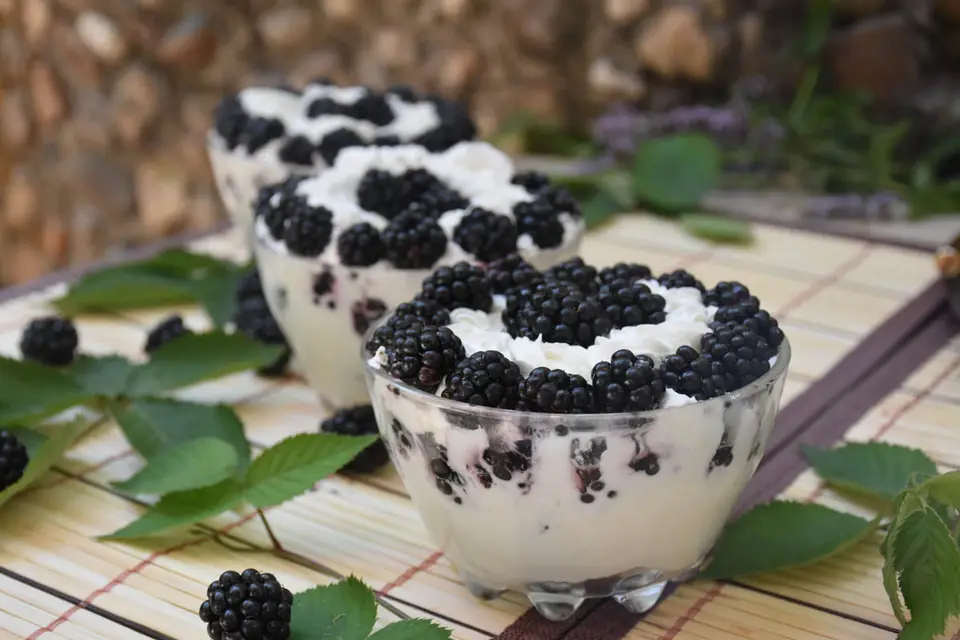 Desert la pahar cu Crema de branza si mure – etapa 3