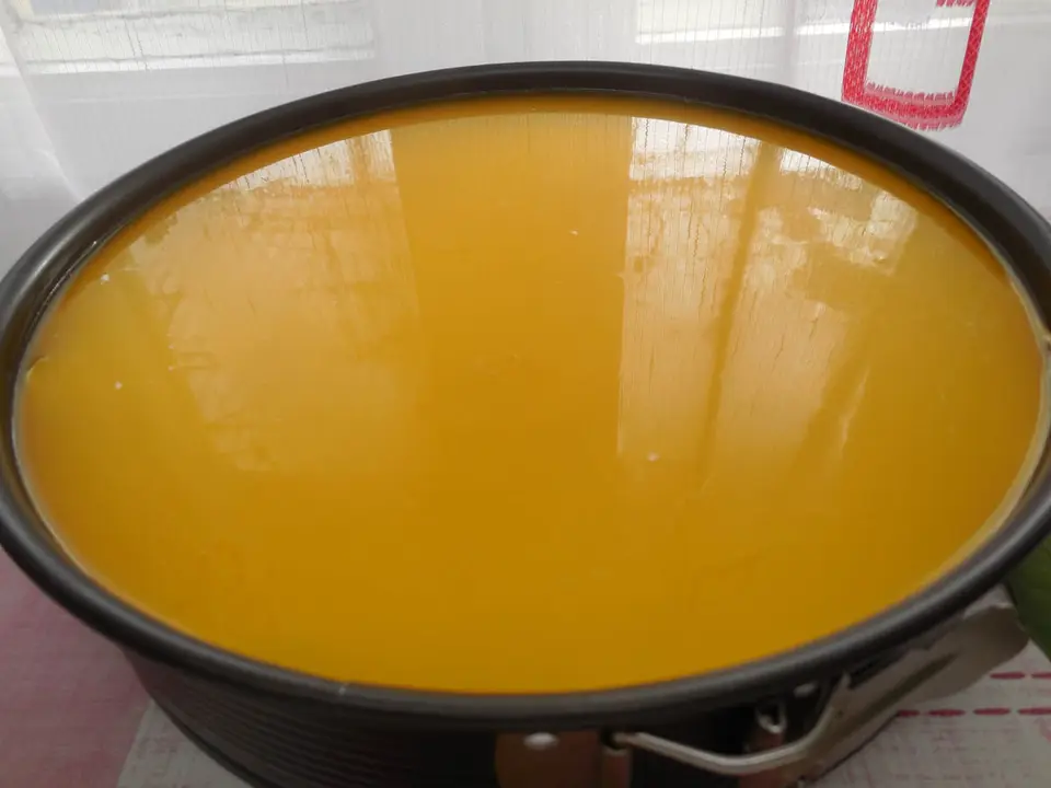Cheese cake reteta cu crema de iaurt si jeleu de portocale – etapa 7