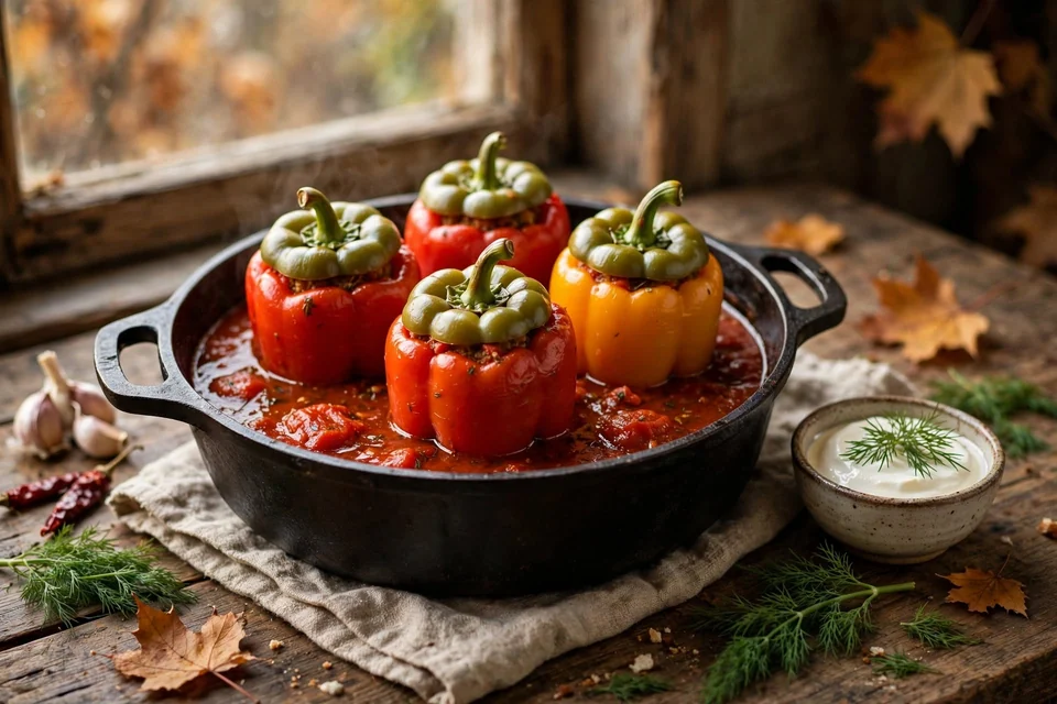 Ardei umpluți cu carne și orez – rețetă
