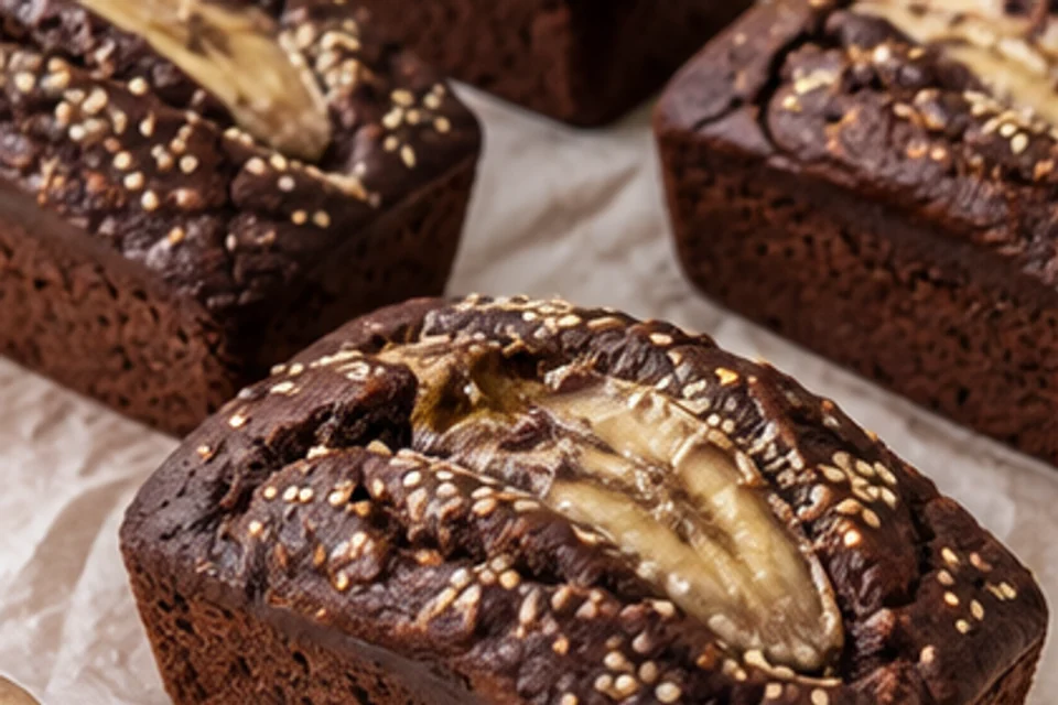 Mini-checuri cu banană, cacao și tahini