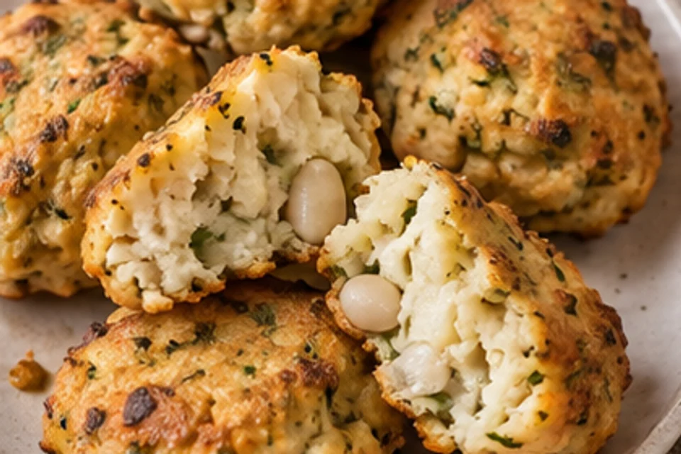 Nuggets copți din conopidă și fasole albă