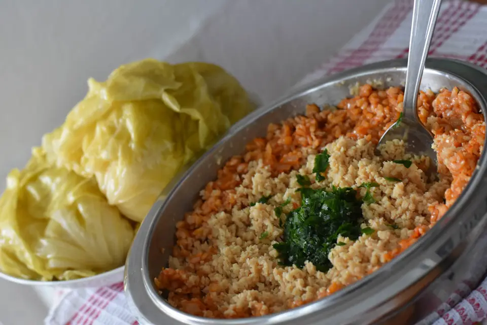 Sarmale de post cu soia granule – etapa 2